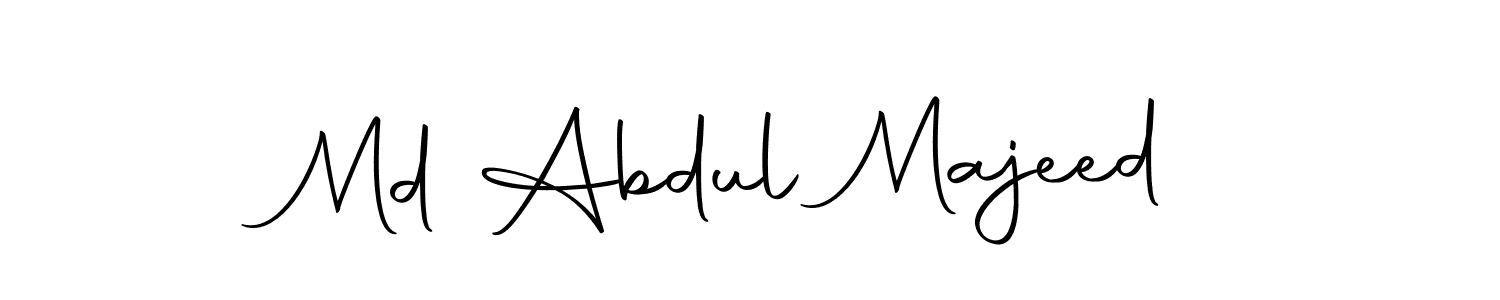 How to make Md Abdul Majeed name signature. Use Autography-DOLnW style for creating short signs online. This is the latest handwritten sign. Md Abdul Majeed signature style 10 images and pictures png