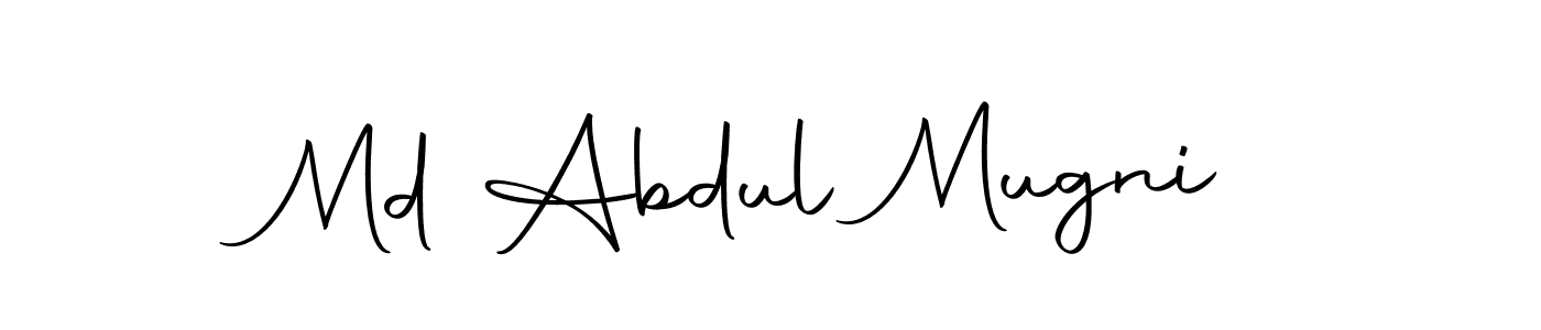 The best way (Autography-DOLnW) to make a short signature is to pick only two or three words in your name. The name Md Abdul Mugni include a total of six letters. For converting this name. Md Abdul Mugni signature style 10 images and pictures png