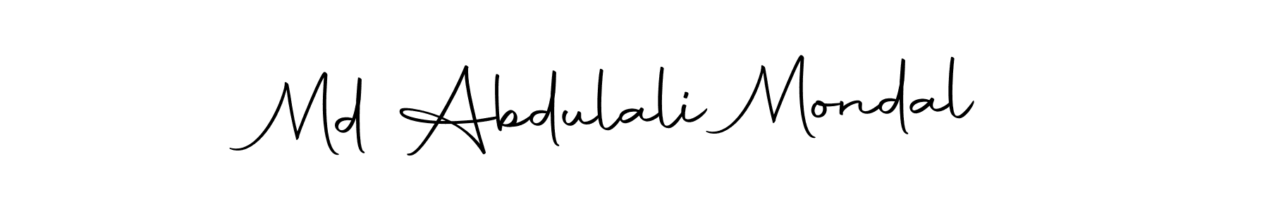 You can use this online signature creator to create a handwritten signature for the name Md Abdulali Mondal. This is the best online autograph maker. Md Abdulali Mondal signature style 10 images and pictures png
