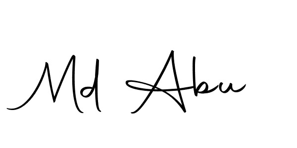 Design your own signature with our free online signature maker. With this signature software, you can create a handwritten (Autography-DOLnW) signature for name Md Abu. Md Abu signature style 10 images and pictures png