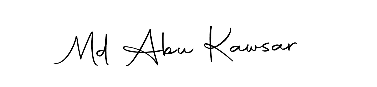 Design your own signature with our free online signature maker. With this signature software, you can create a handwritten (Autography-DOLnW) signature for name Md Abu Kawsar. Md Abu Kawsar signature style 10 images and pictures png