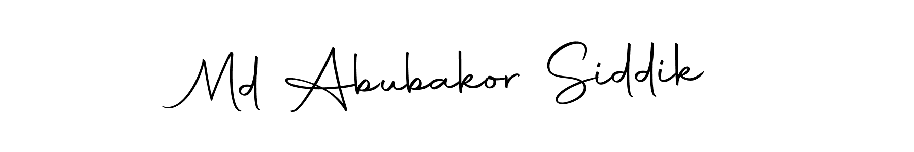 You can use this online signature creator to create a handwritten signature for the name Md Abubakor Siddik. This is the best online autograph maker. Md Abubakor Siddik signature style 10 images and pictures png