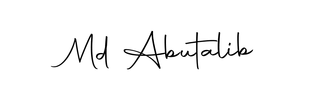 Design your own signature with our free online signature maker. With this signature software, you can create a handwritten (Autography-DOLnW) signature for name Md Abutalib. Md Abutalib signature style 10 images and pictures png