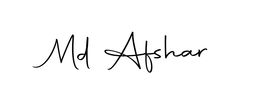 How to make Md Afshar signature? Autography-DOLnW is a professional autograph style. Create handwritten signature for Md Afshar name. Md Afshar signature style 10 images and pictures png