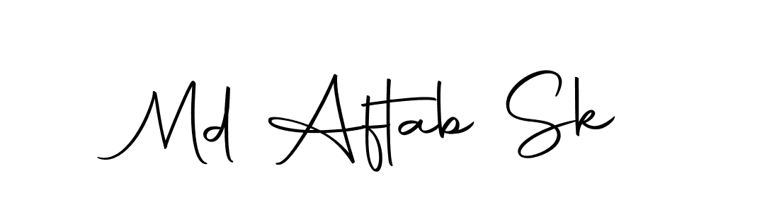 Create a beautiful signature design for name Md Aftab Sk. With this signature (Autography-DOLnW) fonts, you can make a handwritten signature for free. Md Aftab Sk signature style 10 images and pictures png