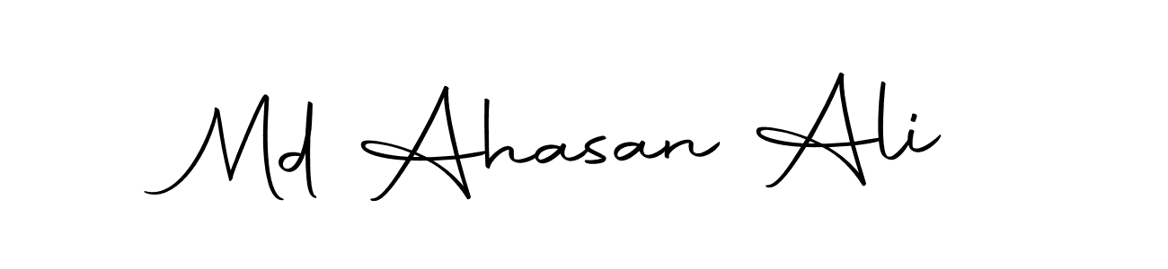 Create a beautiful signature design for name Md Ahasan Ali. With this signature (Autography-DOLnW) fonts, you can make a handwritten signature for free. Md Ahasan Ali signature style 10 images and pictures png