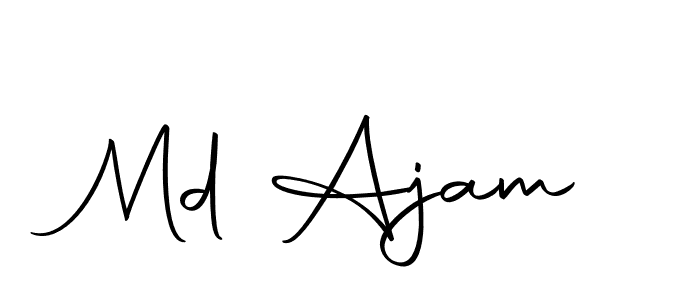 Design your own signature with our free online signature maker. With this signature software, you can create a handwritten (Autography-DOLnW) signature for name Md Ajam. Md Ajam signature style 10 images and pictures png