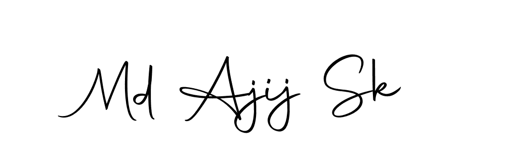 Also we have Md Ajij Sk name is the best signature style. Create professional handwritten signature collection using Autography-DOLnW autograph style. Md Ajij Sk signature style 10 images and pictures png