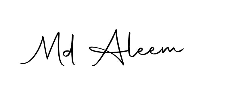 Create a beautiful signature design for name Md Aleem. With this signature (Autography-DOLnW) fonts, you can make a handwritten signature for free. Md Aleem signature style 10 images and pictures png