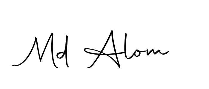 How to make Md Alom name signature. Use Autography-DOLnW style for creating short signs online. This is the latest handwritten sign. Md Alom signature style 10 images and pictures png