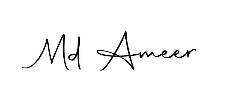 Design your own signature with our free online signature maker. With this signature software, you can create a handwritten (Autography-DOLnW) signature for name Md Ameer. Md Ameer signature style 10 images and pictures png