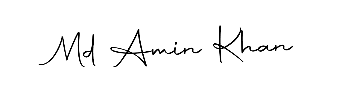 How to make Md Amin Khan name signature. Use Autography-DOLnW style for creating short signs online. This is the latest handwritten sign. Md Amin Khan signature style 10 images and pictures png