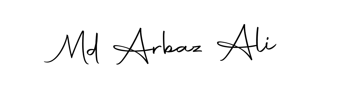 How to make Md Arbaz Ali name signature. Use Autography-DOLnW style for creating short signs online. This is the latest handwritten sign. Md Arbaz Ali signature style 10 images and pictures png