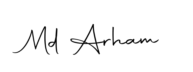Also we have Md Arham name is the best signature style. Create professional handwritten signature collection using Autography-DOLnW autograph style. Md Arham signature style 10 images and pictures png