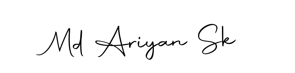The best way (Autography-DOLnW) to make a short signature is to pick only two or three words in your name. The name Md Ariyan Sk include a total of six letters. For converting this name. Md Ariyan Sk signature style 10 images and pictures png