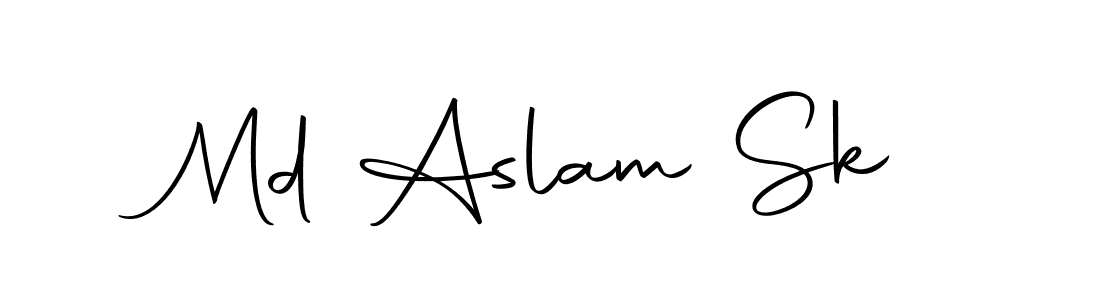 Create a beautiful signature design for name Md Aslam Sk. With this signature (Autography-DOLnW) fonts, you can make a handwritten signature for free. Md Aslam Sk signature style 10 images and pictures png