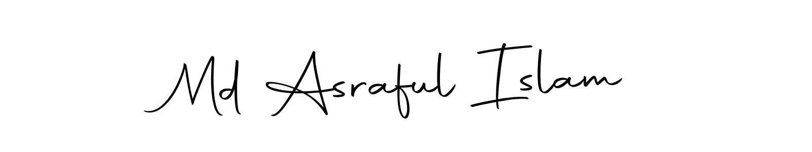 How to make Md Asraful Islam name signature. Use Autography-DOLnW style for creating short signs online. This is the latest handwritten sign. Md Asraful Islam signature style 10 images and pictures png