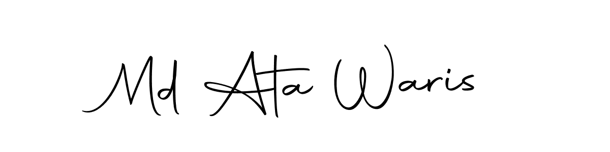 if you are searching for the best signature style for your name Md Ata Waris. so please give up your signature search. here we have designed multiple signature styles  using Autography-DOLnW. Md Ata Waris signature style 10 images and pictures png