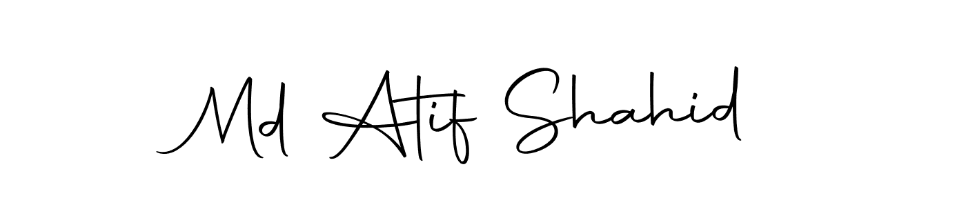 How to make Md Atif Shahid name signature. Use Autography-DOLnW style for creating short signs online. This is the latest handwritten sign. Md Atif Shahid signature style 10 images and pictures png