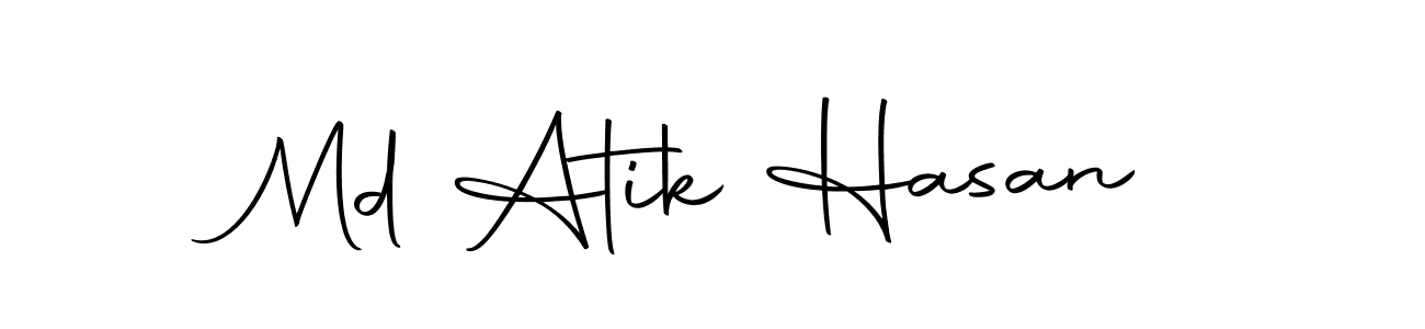 Create a beautiful signature design for name Md Atik Hasan. With this signature (Autography-DOLnW) fonts, you can make a handwritten signature for free. Md Atik Hasan signature style 10 images and pictures png