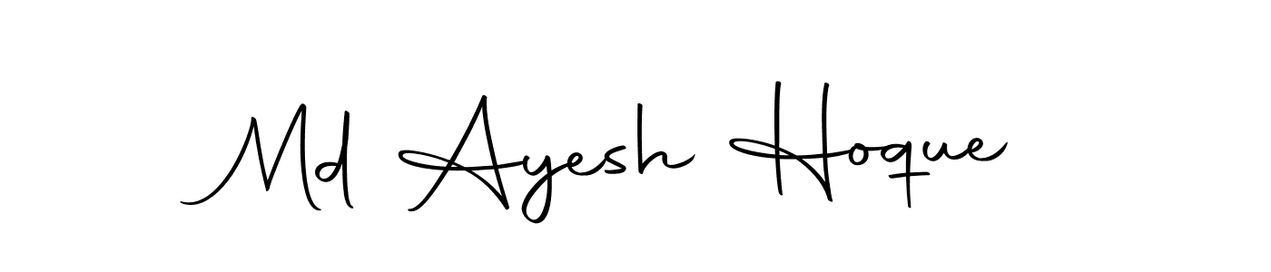 The best way (Autography-DOLnW) to make a short signature is to pick only two or three words in your name. The name Md Ayesh Hoque include a total of six letters. For converting this name. Md Ayesh Hoque signature style 10 images and pictures png
