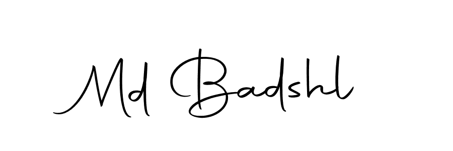 How to make Md Badshl name signature. Use Autography-DOLnW style for creating short signs online. This is the latest handwritten sign. Md Badshl signature style 10 images and pictures png