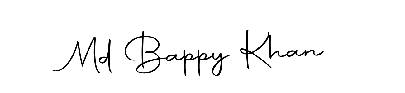 How to make Md Bappy Khan name signature. Use Autography-DOLnW style for creating short signs online. This is the latest handwritten sign. Md Bappy Khan signature style 10 images and pictures png