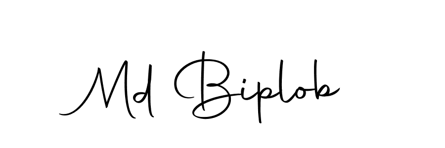 Use a signature maker to create a handwritten signature online. With this signature software, you can design (Autography-DOLnW) your own signature for name Md Biplob. Md Biplob signature style 10 images and pictures png