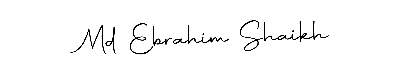 How to make Md Ebrahim Shaikh name signature. Use Autography-DOLnW style for creating short signs online. This is the latest handwritten sign. Md Ebrahim Shaikh signature style 10 images and pictures png