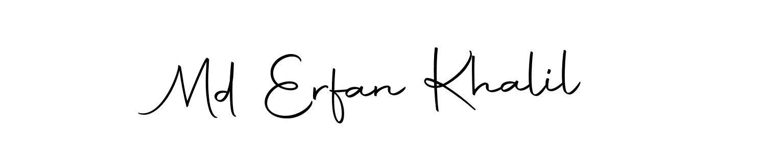 This is the best signature style for the Md Erfan Khalil name. Also you like these signature font (Autography-DOLnW). Mix name signature. Md Erfan Khalil signature style 10 images and pictures png