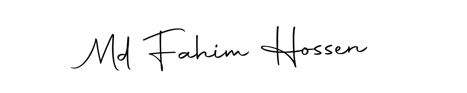 How to make Md Fahim Hossen name signature. Use Autography-DOLnW style for creating short signs online. This is the latest handwritten sign. Md Fahim Hossen signature style 10 images and pictures png