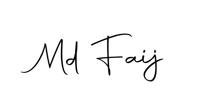Create a beautiful signature design for name Md Faij. With this signature (Autography-DOLnW) fonts, you can make a handwritten signature for free. Md Faij signature style 10 images and pictures png