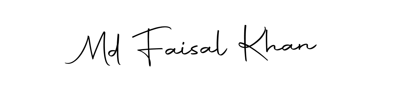 How to make Md Faisal Khan name signature. Use Autography-DOLnW style for creating short signs online. This is the latest handwritten sign. Md Faisal Khan signature style 10 images and pictures png