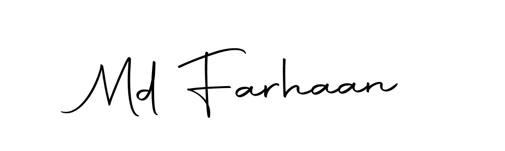 Design your own signature with our free online signature maker. With this signature software, you can create a handwritten (Autography-DOLnW) signature for name Md Farhaan. Md Farhaan signature style 10 images and pictures png