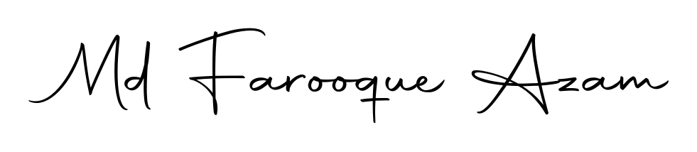 A classic penmanship look for Md Farooque Azam. The Autography-DOLnW font brings timeless elegance and confidence to every signed document. Md Farooque Azam signature style 10 images and pictures png