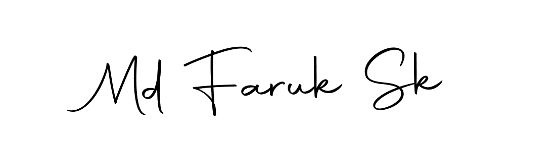 Create a beautiful signature design for name Md Faruk Sk. With this signature (Autography-DOLnW) fonts, you can make a handwritten signature for free. Md Faruk Sk signature style 10 images and pictures png