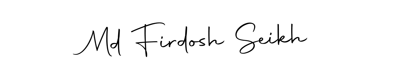 You should practise on your own different ways (Autography-DOLnW) to write your name (Md Firdosh Seikh) in signature. don't let someone else do it for you. Md Firdosh Seikh signature style 10 images and pictures png