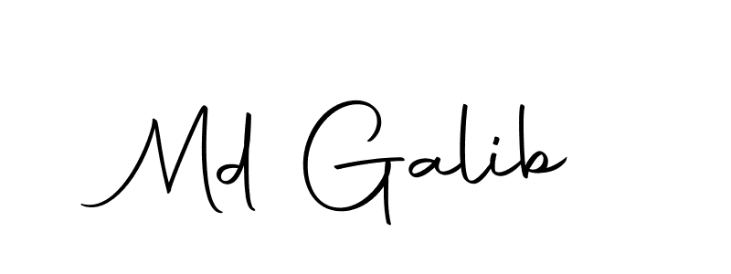 Use a signature maker to create a handwritten signature online. With this signature software, you can design (Autography-DOLnW) your own signature for name Md Galib. Md Galib signature style 10 images and pictures png