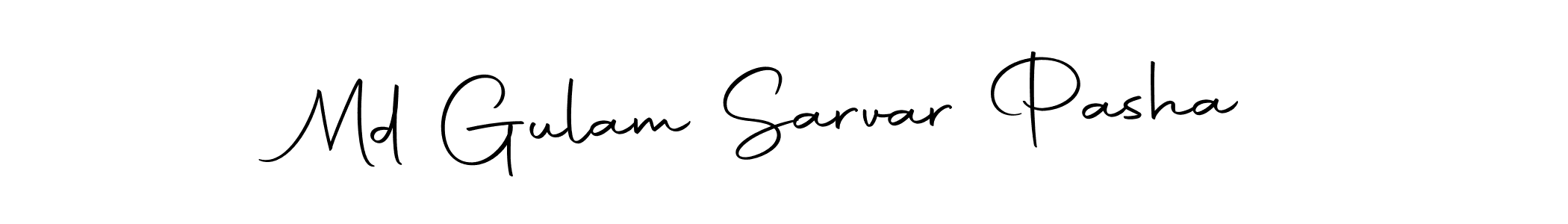 How to make Md Gulam Sarvar Pasha name signature. Use Autography-DOLnW style for creating short signs online. This is the latest handwritten sign. Md Gulam Sarvar Pasha signature style 10 images and pictures png