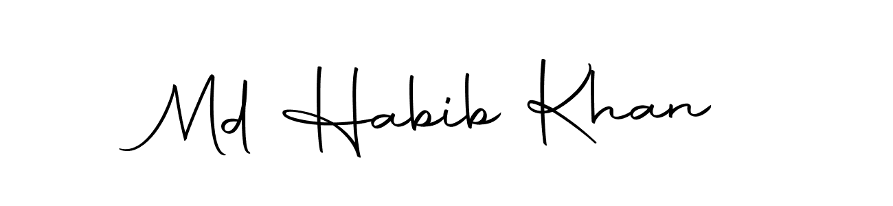 Md Habib Khan stylish signature style. Best Handwritten Sign (Autography-DOLnW) for my name. Handwritten Signature Collection Ideas for my name Md Habib Khan. Md Habib Khan signature style 10 images and pictures png