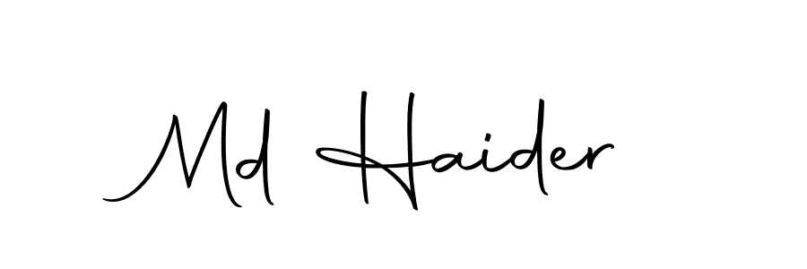 Use a signature maker to create a handwritten signature online. With this signature software, you can design (Autography-DOLnW) your own signature for name Md Haider. Md Haider signature style 10 images and pictures png