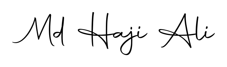 Try this chic Md Haji Ali handwritten sign style. Using Autography-DOLnW font elements, it gives your name a sleek, memorable identity. Md Haji Ali signature style 10 images and pictures png