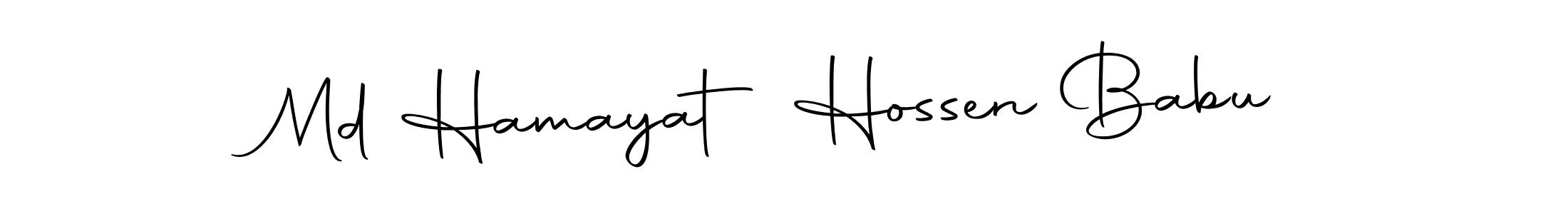 How to make Md Hamayat Hossen Babu name signature. Use Autography-DOLnW style for creating short signs online. This is the latest handwritten sign. Md Hamayat Hossen Babu signature style 10 images and pictures png