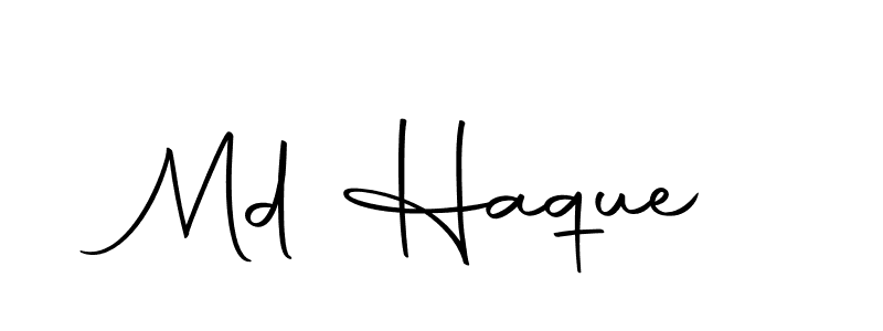 Create a beautiful signature design for name Md Haque. With this signature (Autography-DOLnW) fonts, you can make a handwritten signature for free. Md Haque signature style 10 images and pictures png