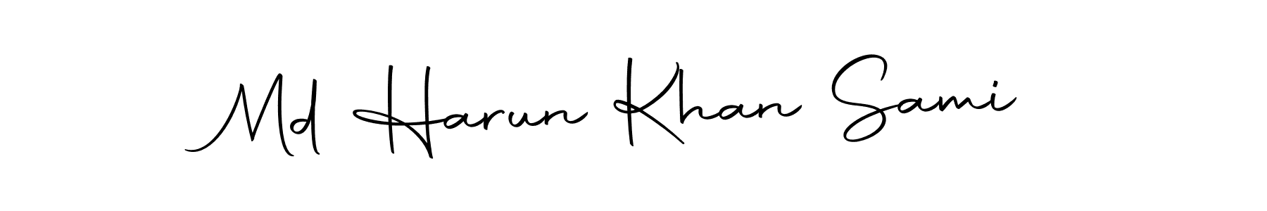 How to make Md Harun Khan Sami name signature. Use Autography-DOLnW style for creating short signs online. This is the latest handwritten sign. Md Harun Khan Sami signature style 10 images and pictures png