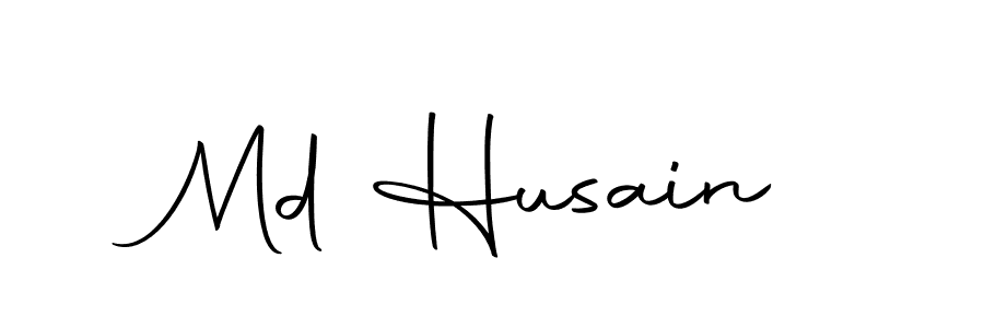 Create a beautiful signature design for name Md Husain. With this signature (Autography-DOLnW) fonts, you can make a handwritten signature for free. Md Husain signature style 10 images and pictures png