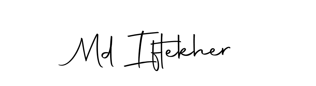 The best way (Autography-DOLnW) to make a short signature is to pick only two or three words in your name. The name Md Iftekher include a total of six letters. For converting this name. Md Iftekher signature style 10 images and pictures png