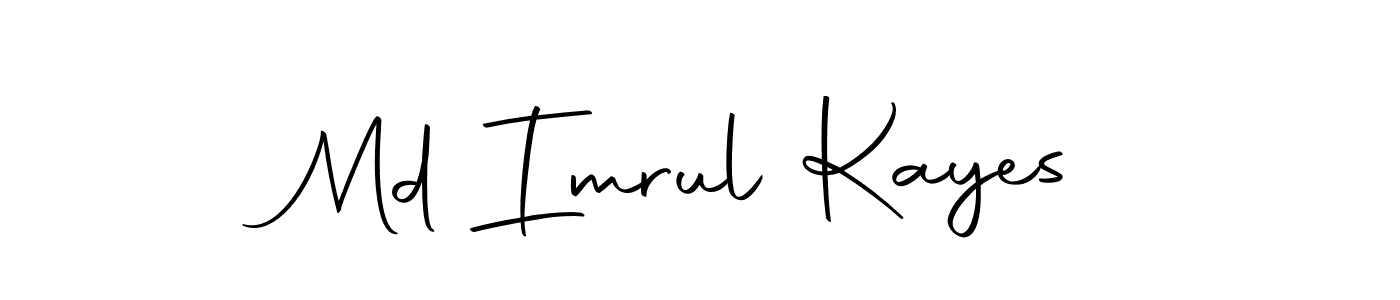 Design your own signature with our free online signature maker. With this signature software, you can create a handwritten (Autography-DOLnW) signature for name Md Imrul Kayes. Md Imrul Kayes signature style 10 images and pictures png