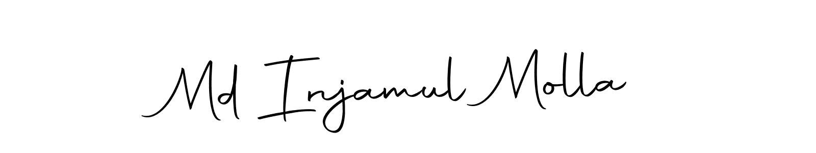 This is the best signature style for the Md Injamul Molla name. Also you like these signature font (Autography-DOLnW). Mix name signature. Md Injamul Molla signature style 10 images and pictures png