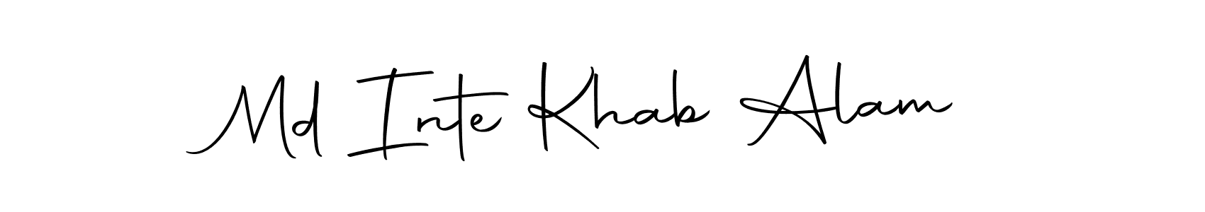 if you are searching for the best signature style for your name Md Inte Khab Alam. so please give up your signature search. here we have designed multiple signature styles  using Autography-DOLnW. Md Inte Khab Alam signature style 10 images and pictures png